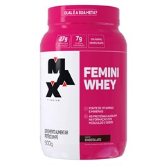 FEMINI WHEY CHOC POTE 900G MAX TITANIUM