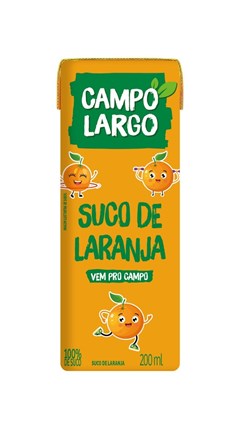 SUCO LARANJA 200ML CAMPO LARGO