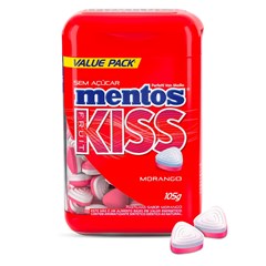 BALA KISS FRUIT MORANGO 105G MENTOS