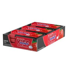 BALA KISS MORANGO DISPENS 9X25UN MENTOS