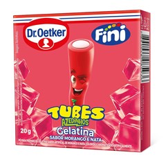 GELATINA MORANGO TUBES AZEDINHOS 20G DR OETKER